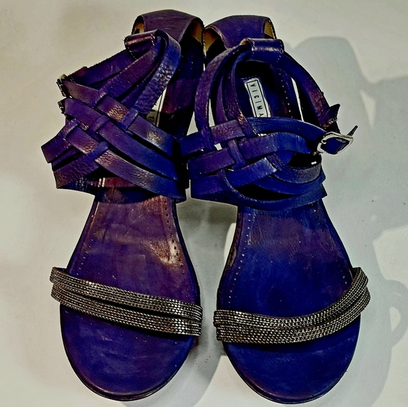 Vic Matié multi ankle strap mid-heel sandals, EU40, wide fit, EUC custom dyed - Picture 4 of 12